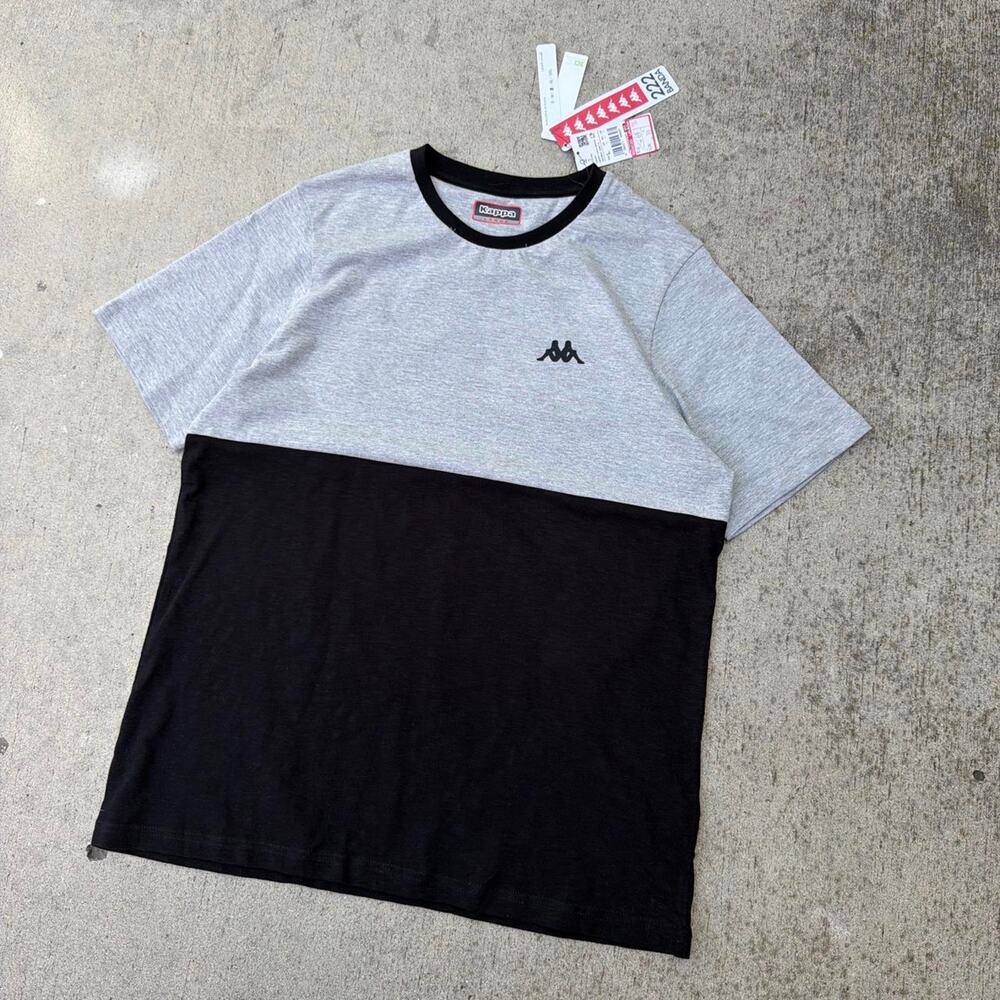 Nwt y2k kappa black and grey logo shirt
